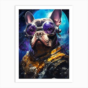 French Bulldog With Goggles Art Print