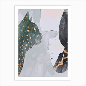 Cat And Woman Art Print