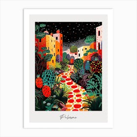 Poster Of Palermo, Italy, Illustration In The Style Of Pop Art 1 Art Print