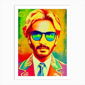 Dhanush Colourful Pop Art Art Print