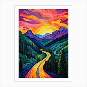 Snoqualmie Pass Retro Pop Art 17 Art Print