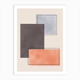 Squares in harmony 4 Art Print