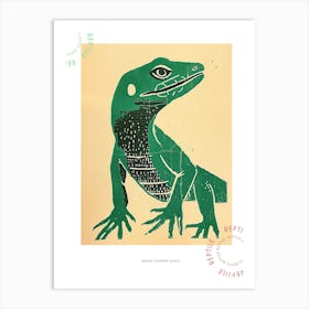 Grand Cayman Gecko Bold Block 3 Poster Art Print