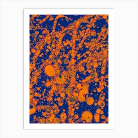 Orange Abstraction Modern Design 3 Art Print