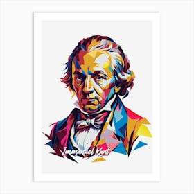 Immanuel Kant 02 Portrait WPAP Pop Art Art Print