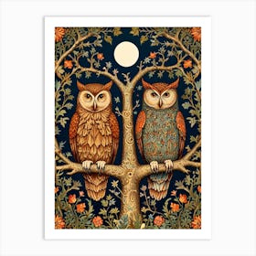 William Morris Owls In The Tree Art Print