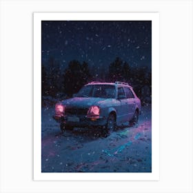 Car In The Snow 3 Art Print