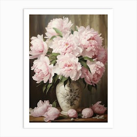 Peony Dreams: Vase Flower Wall Poster Art Print