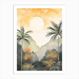 Watercolour Of Tijuca Forest   Rio De Janeiro Brazil 1 Art Print