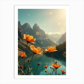 Flowers In The Mountains Affiche