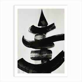 Black And White Abstract Painting 1 Art Print