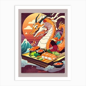 Japanese Dragon 2 Art Print