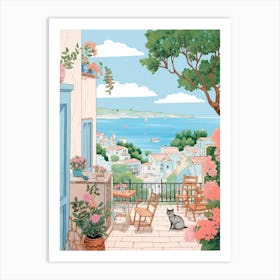 Rhodes Greece 1 Illustration Art Print