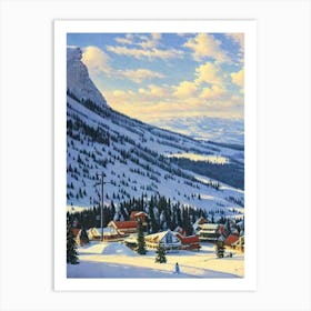 Jahorina, Bosnia And Herzegovina Ski Resort Vintage Landscape 1 Skiing Poster Art Print