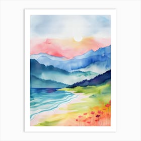 Watercolor Landscape Art Print