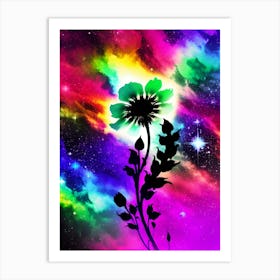 Flower In Space 14 Art Print