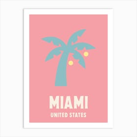Miami, United States, Graphic Style Poster 4 Art Print