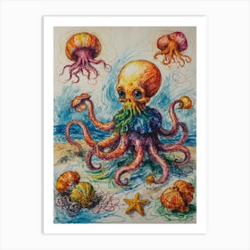 Octopus 12 Art Print