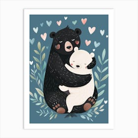 Bear And Polar Bear Art Print