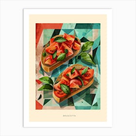 Bruscetta Art Deco Poster 2 Art Print