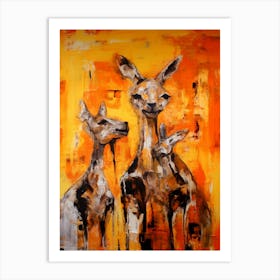 Kangaroo Abstract Expressionism 2 Art Print