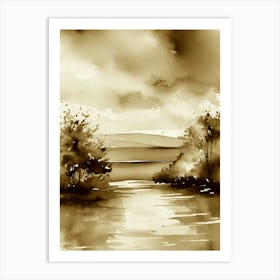 Sepia Painting 1 Art Print