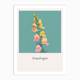 Snapdragon 1 Square Flower Illustration Poster Art Print