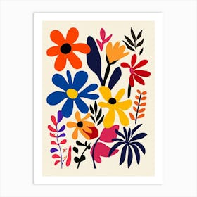 Flowers And Leaves Art Print