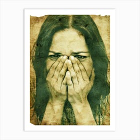 Cover Your Face Stock Photo Art Print