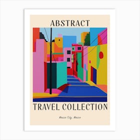 Abstract Travel Collection Poster Mexico City Mexico 1 Art Print