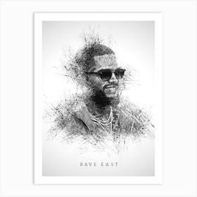 Dave East Rapper Sketch Art Print