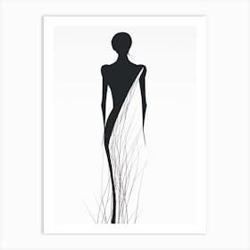 Silhouette Of A Woman 3 Art Print