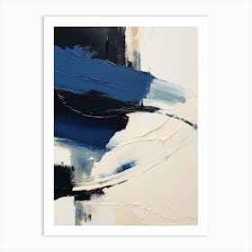 Abstract In Blue And White Art Print