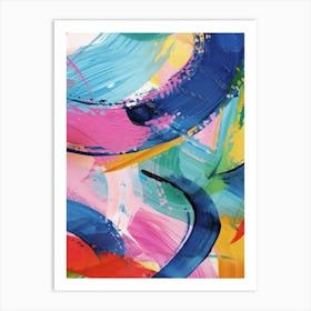 Rainbow Paint Brush Strokes 5 Art Print