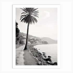 Santa Margherita Ligure, Italy, Black And White Photography 1 Art Print