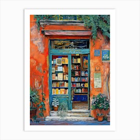 Rome Book Nook Bookshop 4 Art Print