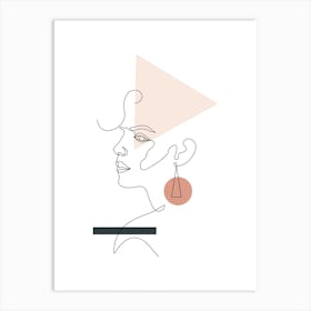 Geometric Girl Art Print