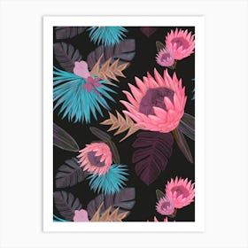 Protea Heliconia Floral Art Print