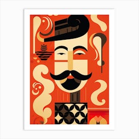 Man With A Mustache Art Print