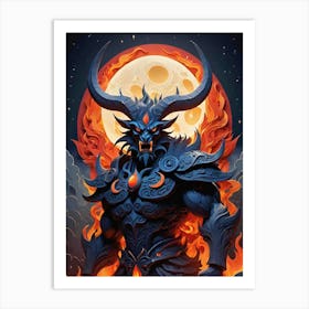 Demon Painting, Demon Art, Demon Painting, Demon Art, Demon Painting Art Print