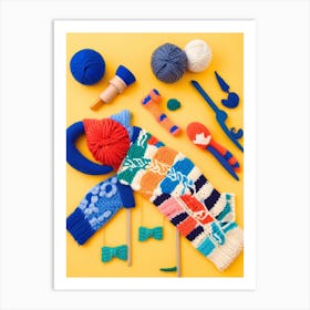 Knitted Toys Art Print