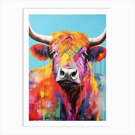 Highland Cow Screen Print Inspired 2 Art Print
