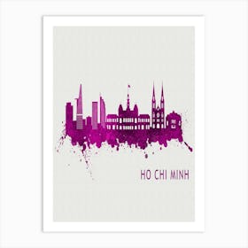 Ho Chi Minh Viet Nam City Purple Art Print