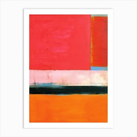 Orange And Red Abstract Painting 8 Art Print