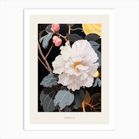 Flower Illustration Camellia 2 Poster Art Print