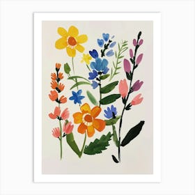 Painted Florals Snapdragon 4 Art Print