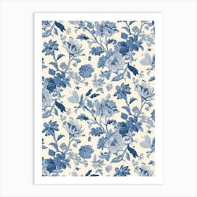 Petal Delight London Fabrics Floral Pattern 1 Art Print