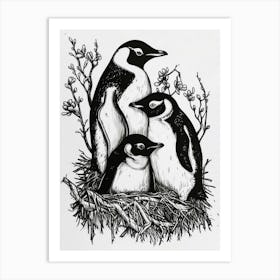 Emperor Penguin Nesting 1 Art Print