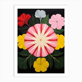 Phlox 2 Hilma Af Klint Inspired Flower Illustration Art Print