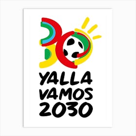 Logo For Yalla Vamos 2020 Art Print